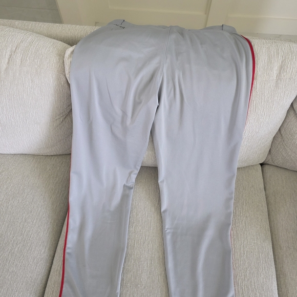 NIKE Baseball Men's Gray Pants with Red Accents Size M - Picture 3 of 12